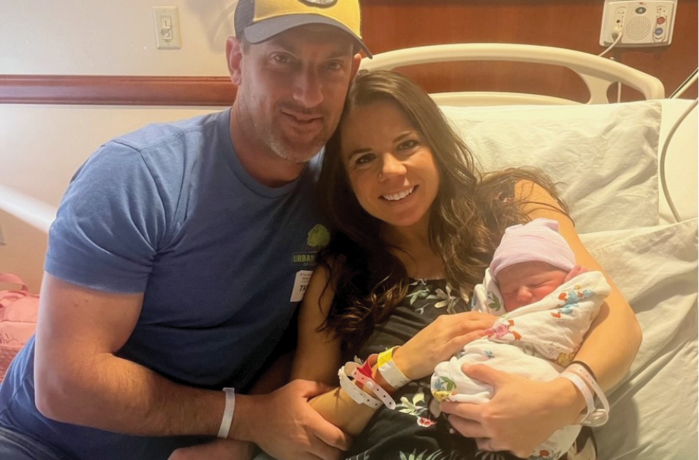 Daniel and Rebekah Cunningham and newborn daughter Evandra Phoenix